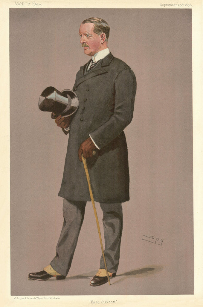 VANITY FAIR SPY CARTOON Col Arthur Montagu Brookfield 'East Sussex' MP 1898